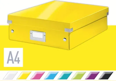 Immagine prodotto di LEITZ 6058-00-16 Scatola di organizzazione LEITZ Click & Store WOW, grande, giallo