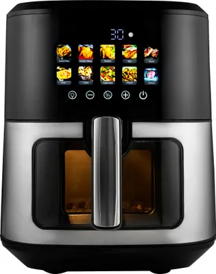 Produktbild von ProfiCook® Heißluftfritteuse XXL 6,5L | ohne Öl oder Fett | Airfryer mit Color-Display | 9 Programme | 50 - 200°C | Air Fryer 1700W | PC FR 1286 H
