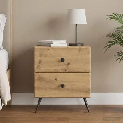 Immagine prodotto di vidaXL Comodino in rovere Artisan 43 x 34,5 x 47,5 cm in materiale derivato dal legno