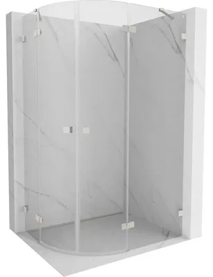 Obrázek produktu pro Mexen Lunar sprchový kout čtvrtkruhový otočný pravý 100 x 90 cm, transparentní, kartáčovaný nikl - 833-100P-090L-97-00