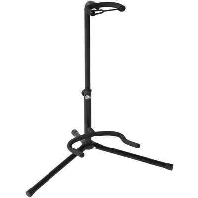Produktbild von Volt GS-100 Gitarrenständer mit Schwanenhals als Gitarrenstativ für Akustik-, Bass- und E-Gitarre mit Anti-Kipp-Verschluss, Schwarz