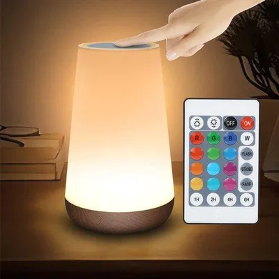 Obrázek produktu pro Stmívatelná noční lampička s dálkovým ovládáním, 13 barev, USB, časovač