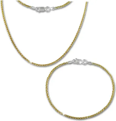 Produktbild von SilberDream Schmuck-Set Kette und Armband 925 Silber gelbgold vergoldet SDS206Y