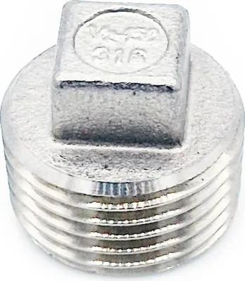 Obrázok produktu pre 1/2" zátka s vonkajším závitom a okrajom, nehrdzavejúca oceľ