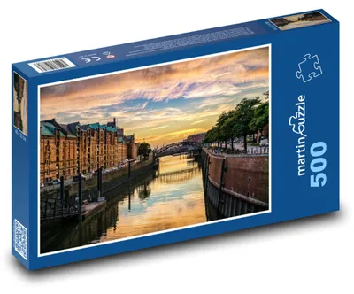 Obrázok produktu pre Puzzle 500 Hamburg - Speicherstadt - martinpuzzle