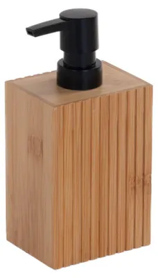 Produktbild von 5five Simply Smart Seifenspender Terre Bambus Kunststoff braun/schwarz 17,5cm x 8,6cm x 6,5cm