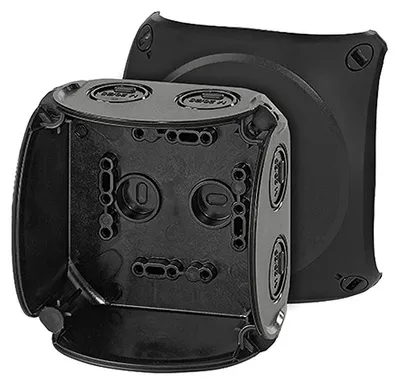 Zdjęcie produktu dla Puszka połączeniowa HENSEL IP66 104x104x70mm czarna Kst