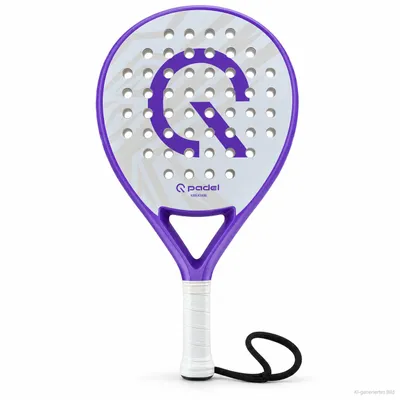 Produktbild von Q Padel K300G Kinder Padelschläger 300 g Carbon Rund Allround Lila/Weiß, KI-generiertes Bild