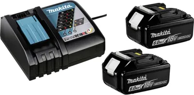 Obrázek produktu pro Makita 198116-4, Sada baterie a nabíječky, 6 Ah, 18 V, Makita, 2 kusů, Lithium-ion (Li-ion)