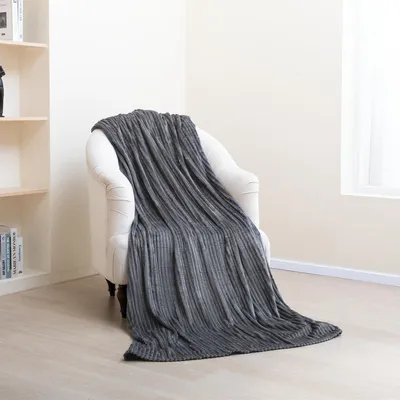 Produktbild von Kuscheldecke Flauschig Wohnzimmerdecke Überwurfdecke Weiche Decke Wohndecke Sofa 150x200cm Anthrazit