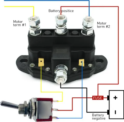 Zdjęcie produktu dla Przekaźnik Silnik Wciągarki Przełącznik Elektromagnetyczny Nawrotny 12 V