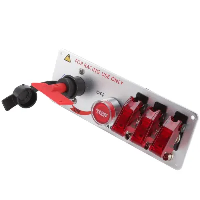 Obrázek produktu pro Panel spínače zapalování závodních automobilů, panel spínače zapalování 12V, panel přepínače zapalování 12V, panel přepínače LED, panel spínače zapalování, panel spínače závodních automobilů