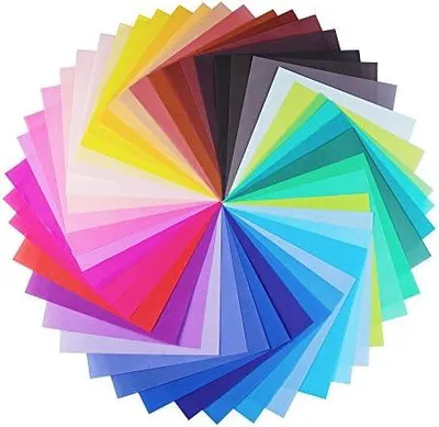 Produktbild von Origami-Papier 20x20, 100 Blatt 50 Farben 20 x 20 cm Einseitig Farbiges Papier Faltpapier Guadratisch für DIY Kunst und Bastelprojekte