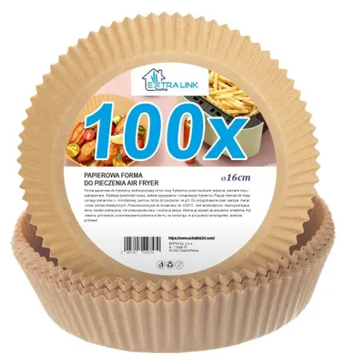 Produktbild von Extralink 100 pcs Backpapier für Friteuse Heißluftfritteuse Grill Backofen Air fryer 16 cm