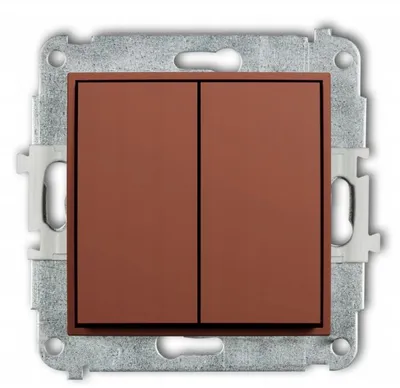 Produktbild von Karlik MINI 63MWP-33.1 Doppel Wechselschalter Terrakotta