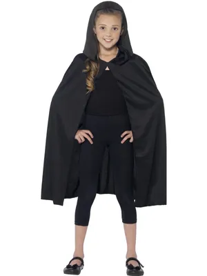 Produktbild von Smiffys Kostüm Cape Umhang schwarz Kinder Fasching/Karneval Halloween