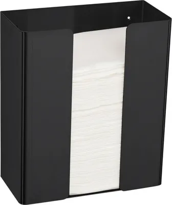 Spender für Papierhandtücher 550 Blatt Kapazität Edelstahl Schwarz