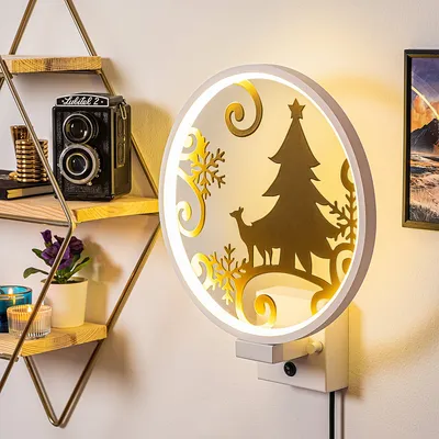 Image de Opviq, XMAS27- XMAS27SHD, blanc,or, appliques murales, 10 x 10 x 4 cm, 100% métal