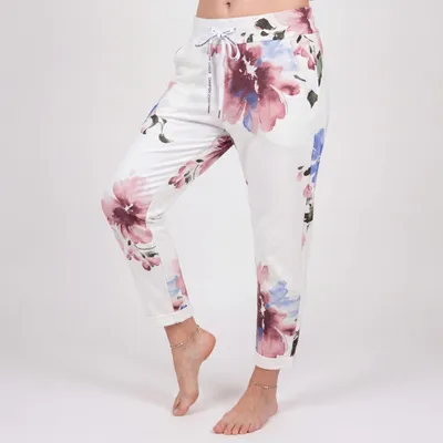 Produktbild von Jogginghose Damen Schlupfhose mit Stretch 36 38 40 42 44 Baumwoll Loungehose