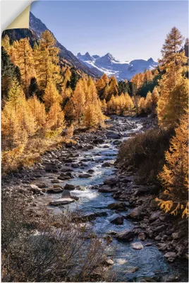 Produktbild von ARTland Wandbild, selbstklebend Herbst im Oberengadin Größe: 80x120 cm