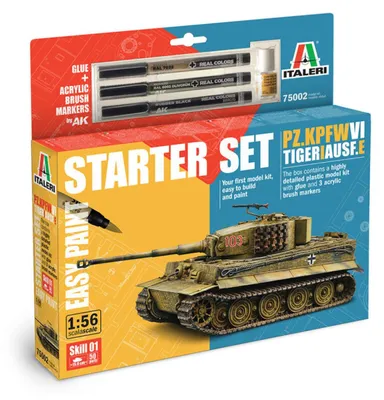 Zdjęcie produktu dla Italeri 75002 - Model zestaw 1:56 czołgu Pz.Kpfw.VI Tiger I Ausf.E - nowy