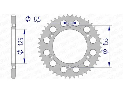Produktbild von AFAM Kettenrad Alu Standard - 520