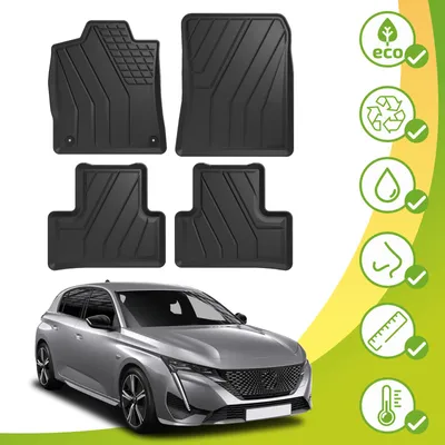 Immagine prodotto di Tappetini Ecologici Con Materiali Riciclati Per Peugeot 308 Dal 2021