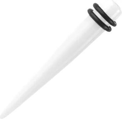 Produktbild von Piercing Ohr Expander Dehnungsstab Straight Acryl Dehnstab Neon UV Weiss - 5mm