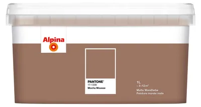 Produktbild von Alpina Wandfarbe Pantone matt mocha mousse 1 L