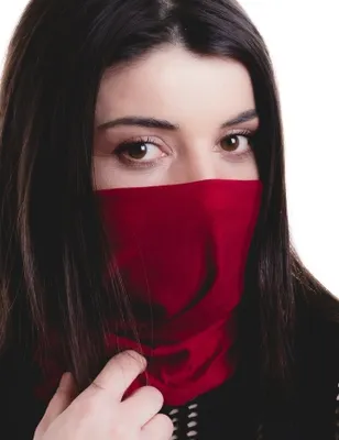 Produktbild von Nackenschutz LÍ-6997 - Rotes Halstuch für Damen KP6997