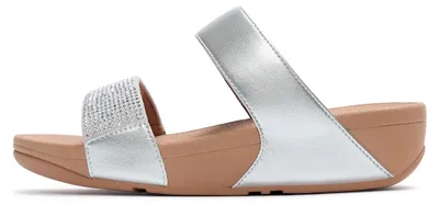 Image de Sandales FitFlop Lulu pour femmes, couleur argent, ornées de paillettes et de strass, taille 39