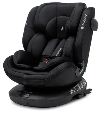 Produktbild von Osann Eno360 2, Kindersitz 360 drehbar mit Isofix 40-150 cm, Reboarder mit Isofix und Top-Tether – All Black