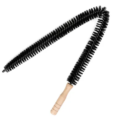 Radiatorbürste flexibel 70 cm Nylonborsten Holzgriff schwarz