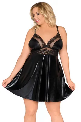 Produktbild von Andalea Nachthemd Z5001 Nachtkleid Minikleid, schwarz, Gr. 42/44