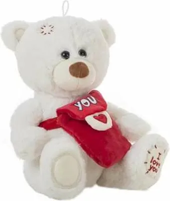 Image de Ours en peluche 25 cm Blanc
