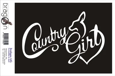 Produktbild von Aufkleber / Autoaufkleber - JDM / Die cut / Auto / OEM - Country Girl - 210x100mm pink - Heckscheibe / Heckscheibenaufkleber