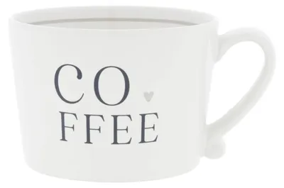 Produktbild von Tasse, Becher COFFEE weiß schwarz für 270ml Keramik Bastion Collections