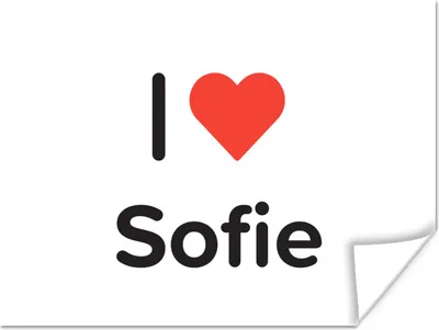 Produktbild von MuchoWow® Poster Ich liebe - Sofie - Mädchen 120x90 cm - Wandbild