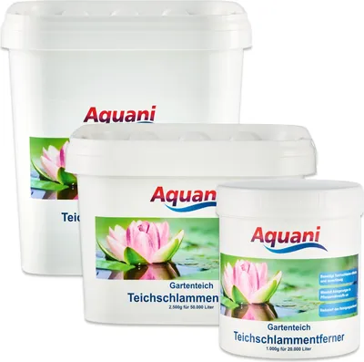 Produktbild von Aquani Teichschlammentferner Teich 1.000g wirkt effektiv & rein biologisch gegen Teichschlamm