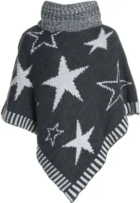 Produktbild von BEZLIT Mädchen Poncho mit Schalkragen Grau 128