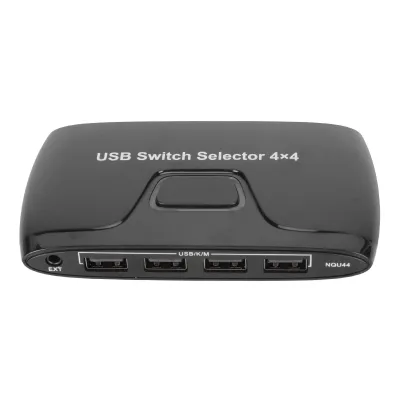 Obrázek produktu pro 4portový přepínač USB 2.0 – sdílení 4 USB zařízení mezi 4 počítači – USB KVM přepínač pro klávesnici a myš