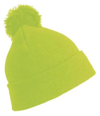 Immagine prodotto di Result - Cappello con pompon "Winter Essentials" da donna FK669 (taglia unica) (giallo fluorescente)