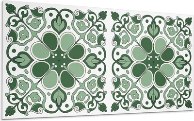 Produktbild von Pflanzenmuster Mit Blättern – Selbstklebende Fliesen – Wandverkleidung – Wandpaneel – PVC Fliesen – Vinylflisen – PCV Flisen – Selbstklebend – Wanddeko – 6 Stück 60 x 30 cm