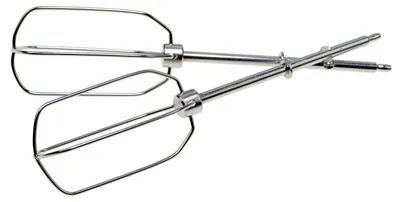 2 Rührbesen aus Edelstahl, kompatibel mit Handmixer, 19 cm