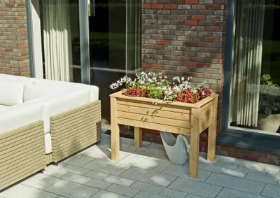 Produktbild von Stelzenbeet 100x75x58 cm Lärche unbehandelt