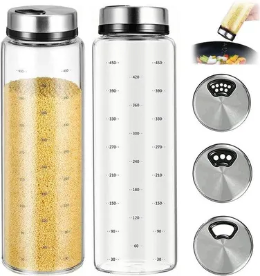 Produktbild von Kräuterdosen, 500 ml - Set mit 2 Stück - Glas - Perfekt zur Aufbewahrung von Kräutern