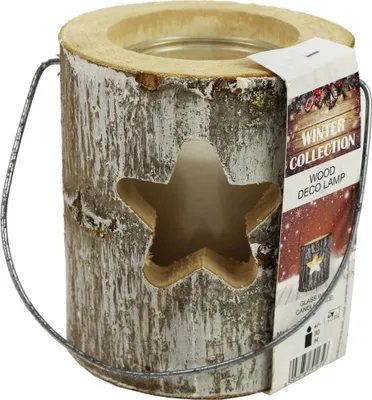 Produktbild von House of Rustic Holzlaterne weiß Stern Motiv Ø 13 x 15 cm