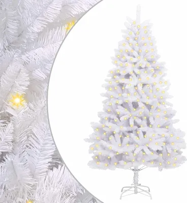 Produktbild von vidaXL Künstlicher Weihnachtsbaum Weiß 210 cm PVC und Metall