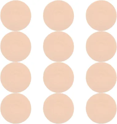 Productafbeelding van Tepelcovers 6 Paar - Niet-klevende Pads - Onzichtbare Bescherming - Herbruikbaar Katoen - 6.8 cm Doorsnede - Beige
