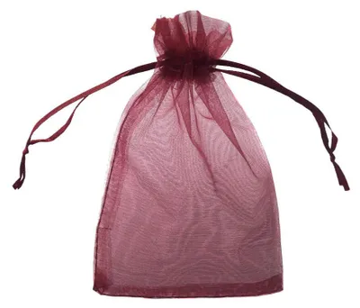 Produktbild von Geschenkbeutel Organza | 9 x 12 cm Bordeaux 10 Stück